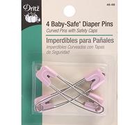 Baby Safe Diaper Pins -White 4/Pkg