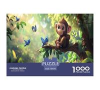 Baby Scimmia | Natura Puzzle Da 1000 Pezzi, Gioco Educativo Impegnativo Divertente Per Adulti E Ragazzi, Unica Decorazione Per La Casa | Regalo 70x50cm/1000pcs