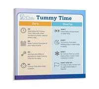 Baby Sensory Play Activities Poster Newborn Developmental Milestones Guide Canvas Wall Art Print for Nursery Kids Room Tummy Time Ideas Decor(Unframed,08X12inch(20X30cm))