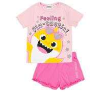 Baby Shark Rosa Character With Heart Sunglasses Pigiama a maniche corte a gamba