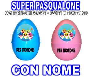 BABY SHARK SUPER PASQUALONE SORPRESONE UOVO DI PASQUA CONTENITORE BIMBO SQUALI
