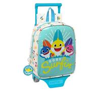 Baby Shark Trolley Per La Scuola Baby Shark Surfing Azzurro Bianco 22 X 27 X 10