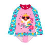Baby Shark Wipe Out Costume da Bagno Intero Manica Lunga Ragazze (NS7140)