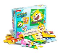 Baby Shark's Big Show Touch & Feel Puzzle, 21 x 21 cm, set di 3 puzzle progressivi, dai 18 mesi in su