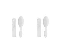 Baby Shower And Registry (spazzola per capelli e pettine set) 2x spazzola per capelli bianchi e pettine per tenda antivento registro nascita