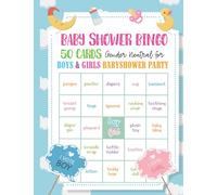 Baby Shower Bingo - 50 Cards - Gender Neutral for Boys & Girls Baby Shower Party: Printed Party Baby Shower Game And Activity, Fun, Unique, And Easy To Play