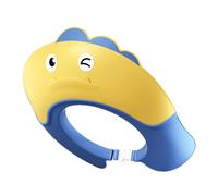 Baby Shower Cap, Adjustable Bath Visor, Dinosaur Shampoo Shield Water Blocking Brim, Soft Silicone Fit, Ideal for Bathing, Kids Age 6 Months+