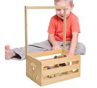Baby Shower Crate, Cesta Portaoggetti Organizer Neonato con Manico, Organizzatore Per Giocattoli Pannolini Vestiti Ricordo Ospedale Casa Celebrazione Rivelazione Sesso Madre