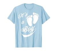 Baby Shower Gender Reveal Party It's A Boy Blue Maglietta