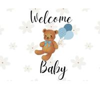 Baby Shower Guest Book: Boho Teddy Bear