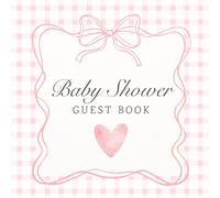 Baby Shower Guest Book: Pink Bow Gingham Coquette-Themed Celebration Memory Keepsake for Guests to Sign-In, Record Predictions, Newborn Wishes, & ... & Photos/Memories Pages to Welcome New Infant