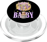 Baby Shower neutro Possiamo aspettare con ansia Orso viola PopSockets PopGrip per MagSafe