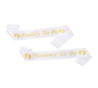 Baby Shower Party Sash,2 PCS Mommy to Be Fasce Daddy to Be Sash Baby Shower Sash Party Fascia per Baby Shower per la Doccia del Bambino Baby Shower Accessori