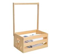 Baby Shower Present Basket | Wooden Baby Basket | Baby Shower Basket | Baby Basket | Wooden Baby Shower Crate | Multipurpose Shower Crate Closet For Clothes Socks Shoes Toys
