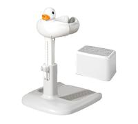 Baby Shower Stand, Anti-Slip Adjustable Bath Stand with Stable Height Support, Foldable Bathtub Standing Rack for Kids Boys Girls Toddler Sitting Shower, Space-Saving Station for Home