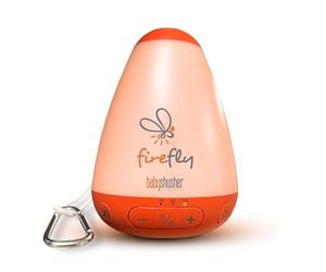 Baby Shusher Firefly - Ciuccio per bambini che piangono con luce notturna, macchina del suono del rumore bianco, succhietto per dormire, essenziale per neonati, ricaricabile tramite USB, 1 pezzo