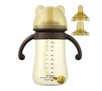 Baby Sippy Tazze con paglia - Coppa da allenamento, deliziosa bottiglia di latte con manici, bottiglia anti-colica per bambini 3 mesi+, tecnologia Nano Silver Noain, manico per grande diametro per Ant