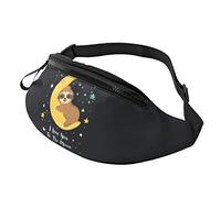 Baby Sloth Sleeping On The Moon Borsa a tracolla Runner Piccolo Corsa Sportivo Sottile Alla moda Per Jogging Escursionismo Donna