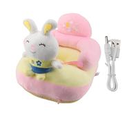 BABY SOFA CHEAD SEDULE Supporto sedile Bluetooth peluche simpatico animale da cartone animato regolabile bambino impara a sedere la sedia con cavo USB per le ragazze dei ragazzi (Bunny)