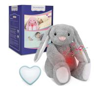 Baby Soother - Giocattolo con sensore attivato dal pianto cardiaco, coniglietto per bambini, peluche per neonati, giocattolo vibrante con battito cardiaco della mamma, regalo per baby shower per
