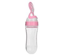 Baby Spoon Feeder Bottle for Baby, Baby Food Dispenser Spoon 7,7 X 2,2 pollici per il bambino per nutrire l'alimento complementare con pasta di cereali(rosa)