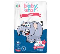 Baby Star PANNOLINI BABYSTAR SLIM 16/30KG TAGLIA 6 EXTRA LARGE 14 PEZZI