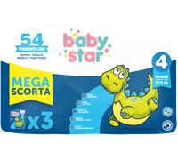 Baby Star PANNOLINO BABYSTAR MEGASCORTA TAGLIA 4 54 PEZZI