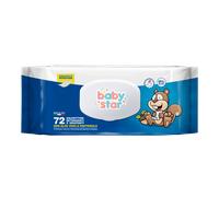 Baby Star Salviette Bebè Babystar Popup con Aloe Vera, 72 pezzi