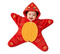 Baby Starfish Halloween Carrozzina Tuta Stella Marina Pile Zip Grow Natale | Costume da drago Caldo Footie con Cappuccio Star Pagliaccetto Zip Up all-In-One Accogliente Party Loungewear Neonati