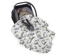 Baby Steps Coperta universale per ovetto, per seggiolino auto, per passeggino, 115 x 90 cm, adatta per Maxi-Cosi, Römer, Cybex, Made in EU (Wolf Moonlight-Vintage Khaki)