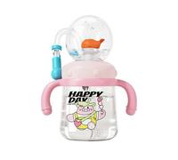Baby Straw Cup - design a perdita, contenitore di paglia facile da pulire | 300 ml divertente forma portatile Tritan, bottiglia amichevole, tazze d'acqua per bambini durevoli, ideali per il
