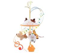 Baby Stroller Activity Toy, Car Seat Toys, 16.93x7.09 Inches Size Adorable Cotton Suspending Toy with Music, Stroller Attachment Accessory for Child Boy Girl Kids, Soft Plush