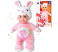 Baby Sunki Bambola 30cm Coniglio Rosa Ninnananna Suoni in Scatola Bambini +0