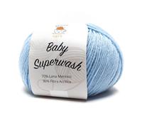 Baby Superwash by Tricot Cafè - filato misto lana adatto a lavorazioni per bambini - Azzurro Baby 9853