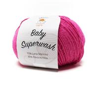 Baby Superwash by Tricot Cafè - filato misto lana adatto a lavorazioni per bambini - Fucsia 92