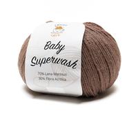 Baby Superwash by Tricot Cafè - filato misto lana adatto a lavorazioni per bambini - Marrone 7803