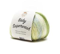 Baby Superwash by Tricot Cafè - filato misto lana adatto a lavorazioni per bambini - Mix Verde 5006
