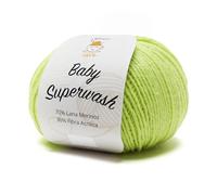 Baby Superwash by Tricot Cafè - filato misto lana adatto a lavorazioni per bambini - Verde Baby 9467