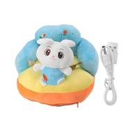 Baby Support Sofa, Adjustable Angle Infant Sit Up Chair, Plush Lounger with Non Slip Base, Stable Electric Floor Seat for Household, Lightweight Portable Baby Sitting Chair (Modello di coniglio)