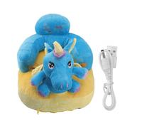 Baby Support Sofa, Adjustable Angle Infant Sit Up Chair, Plush Lounger with Non Slip Base, Stable Electric Floor Seat for Household, Lightweight Portable Baby Sitting Chair (Modello di cavallo blu)