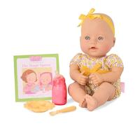 Baby Sweetheart - Ora della pappa - Bambola neonato 30 cm con corpo morbido, libro di fiabe e accessori di lettura facili