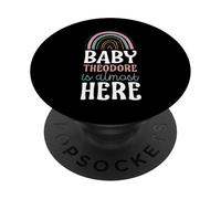 Baby Theodore è quasi qui Annuncio di gravidanza Boho PopSockets PopGrip Adesivo