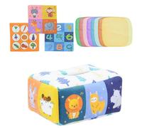 Båby Tissue Box Toy - Montessöri Pull Toy | Sensory Learning Set | Includes ringing paper and silk scarves; promotes sensory play and pulling activities for Bábies and Todđlerş.