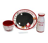 Baby to Cherish Babbo Natale Messaggio Set Piatto di Babbo Natale Piatto di Biscotti, Vaso di Babbo Natale e Ciotola per il trattamento delle renne.