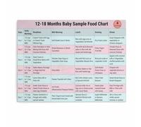 Baby Toddler Food Chart Poster Healthy Eating Nutrition Guide Meal Ideas Reference Educational Wall Art for Kitchen Nursery Decor(Framed,16x24inch(40x60cm))