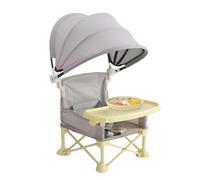 Baby Travel Chair, Folding Chair, 12.2x12.2x14.57 Inches Booster Seats with Sun Canopy, Compact Foldable Design, Portable Toddler Seat for Home, Lawn, Camping, Beach and Picnic