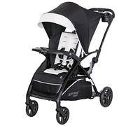Baby Trend Sit N' Stand - Passeggino pieghevole 5 in 1 con tettuccio, visiera, cestino portaoggetti estensibile, vassoio per telefono e 2 portabicchieri, colore: cachi moderno