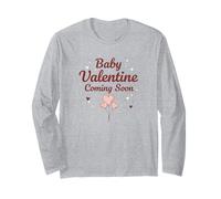 Baby Valentine Coming Soon Pregnancy News Maglia a Manica