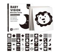 Baby Vision Flash Cards - Stimoli sensoriali a contrasto Set | Schede di sviluppo 'occhio per il bambino, schede flash di attività visiva ad alto livello per la crescita iniziale del cervello e