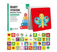 Baby Vision Stimulation Cards - Baby Vision Stimulation | High Contrast Cards for Children | Early Learning Developmental Kids Toys, Educational Interactive Visual Flashcard for Toddler 0-3